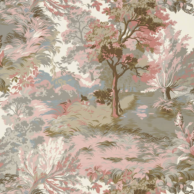 Purchase a sample of T10868 Lincoln Toile, Heritage Thibaut Wallpaper