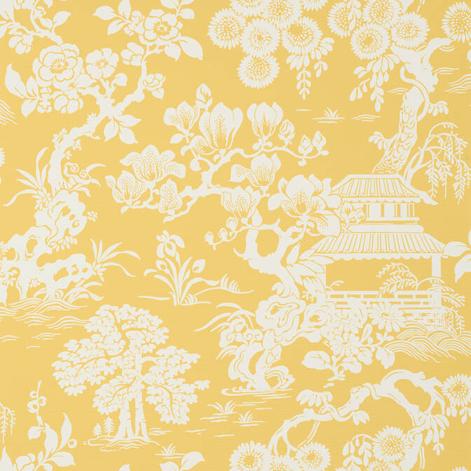 Purchase a sample of T13302 Japanese Garden, Pavilion Thibaut Wallpaper