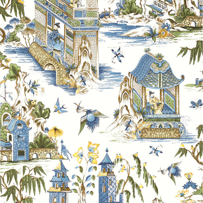 Purchase a sample of T13613 Grand Palace, Grand Palace by Thibaut Wallpaper