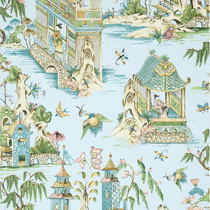 Purchase a sample of T13615 Grand Palace, Grand Palace by Thibaut Wallpaper