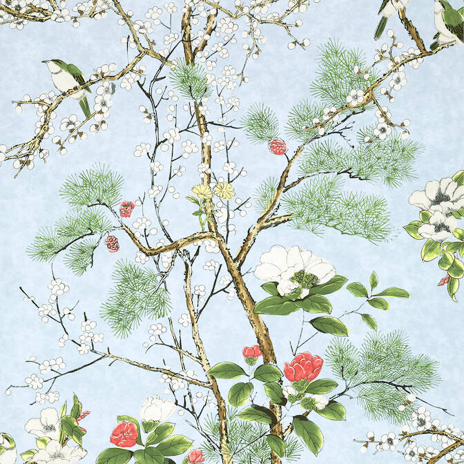Purchase a sample of T13620 Katsura, Grand Palace by Thibaut Wallpaper