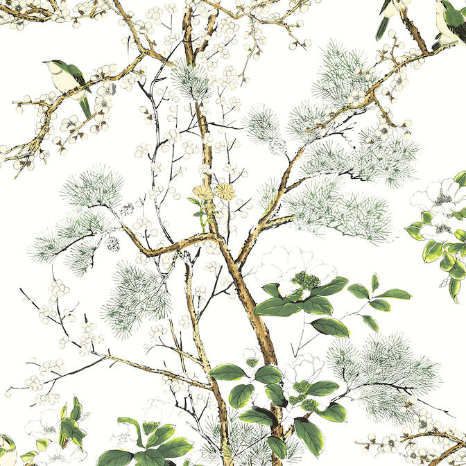 Purchase a sample of T13621 Katsura, Grand Palace by Thibaut Wallpaper