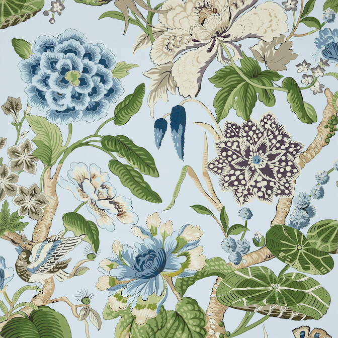 Purchase a sample of T13654 Hill Garden, Grand Palace by Thibaut Wallpaper