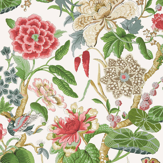Purchase a sample of T13658 Hill Garden, Grand Palace by Thibaut Wallpaper
