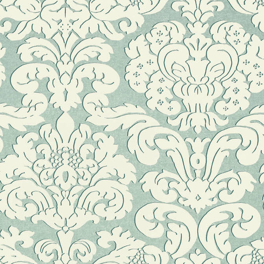 Looking T14217 Trelawny Damask Imperial Garden Thibaut Wallpaper