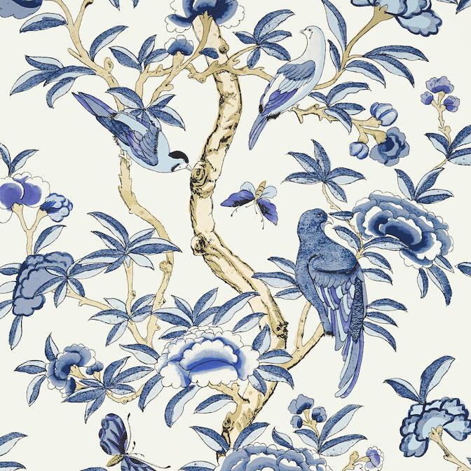 Shop T14224 Giselle Imperial Garden Thibaut Wallpaper