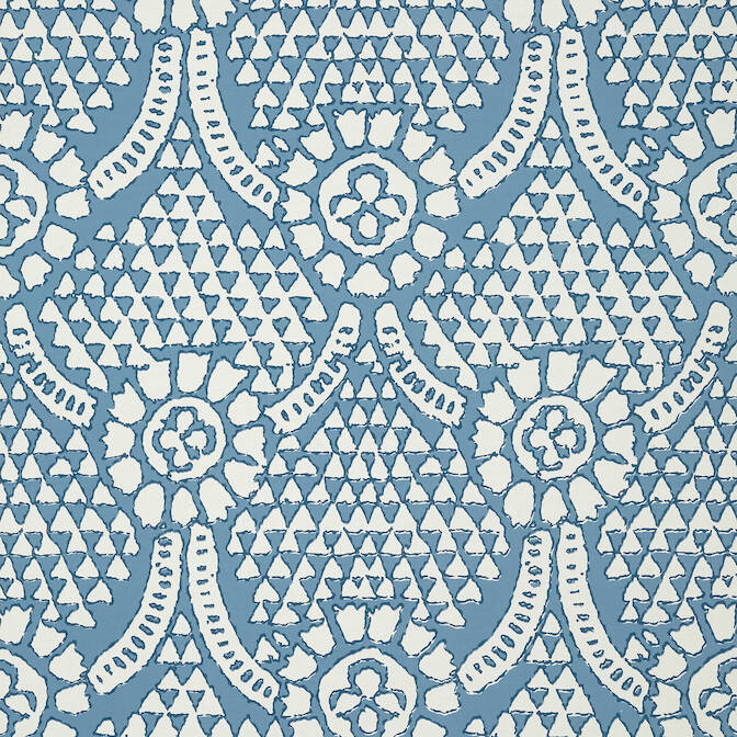 Purchase a sample of T14314 Chamomile, Canopy Thibaut Wallpaper