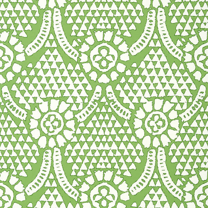 Purchase a sample of T14318 Chamomile, Canopy Thibaut Wallpaper