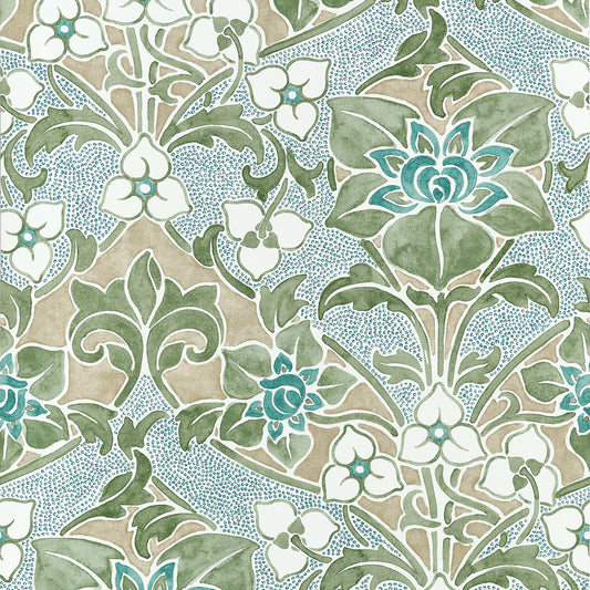 Shop Thibaut Wallpaper SKU T14600 pattern name Woodford color name Sage.