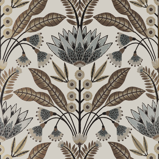 Search Thibaut Wallpaper Pattern T14607 pattern name Lotus color name Natural.