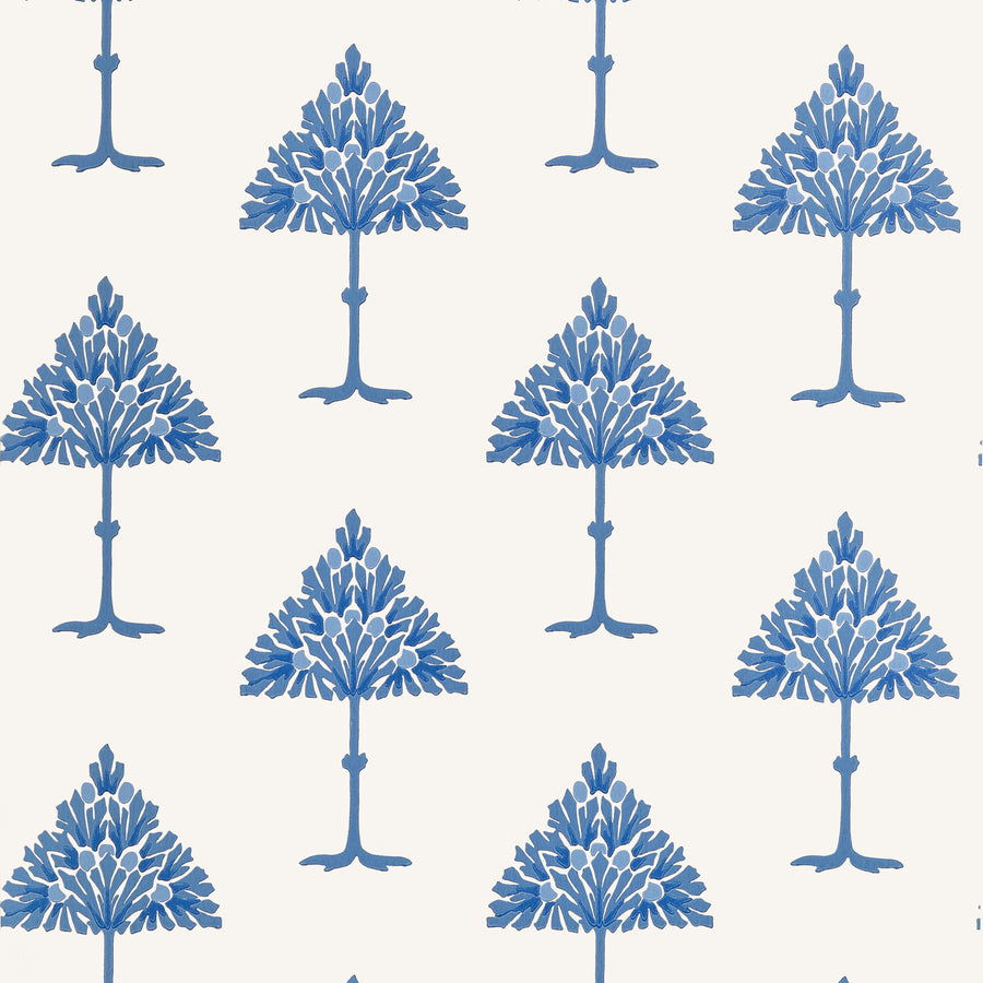 Acquire Thibaut Wallpaper SKU T14616 pattern name May Tree color name Blue and White.