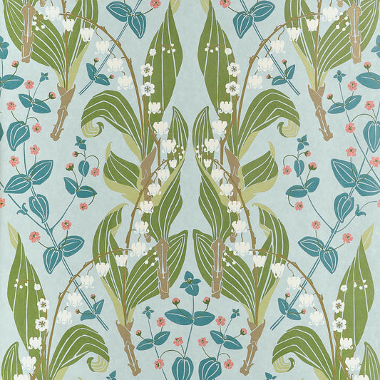 Order Thibaut Wallpaper Pattern number T14618 pattern name Harbor Springs color name Spa Blue.
