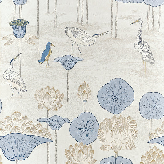 Search Thibaut Wallpaper Product# T14636 pattern name Malea color name Blue and Beige.