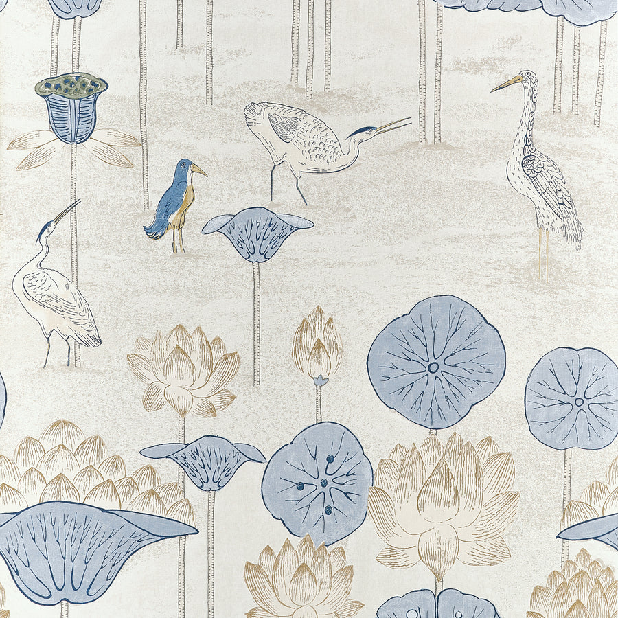 Order Thibaut Wallpaper Pattern number T14636 pattern name Malea color name Blue and Beige.