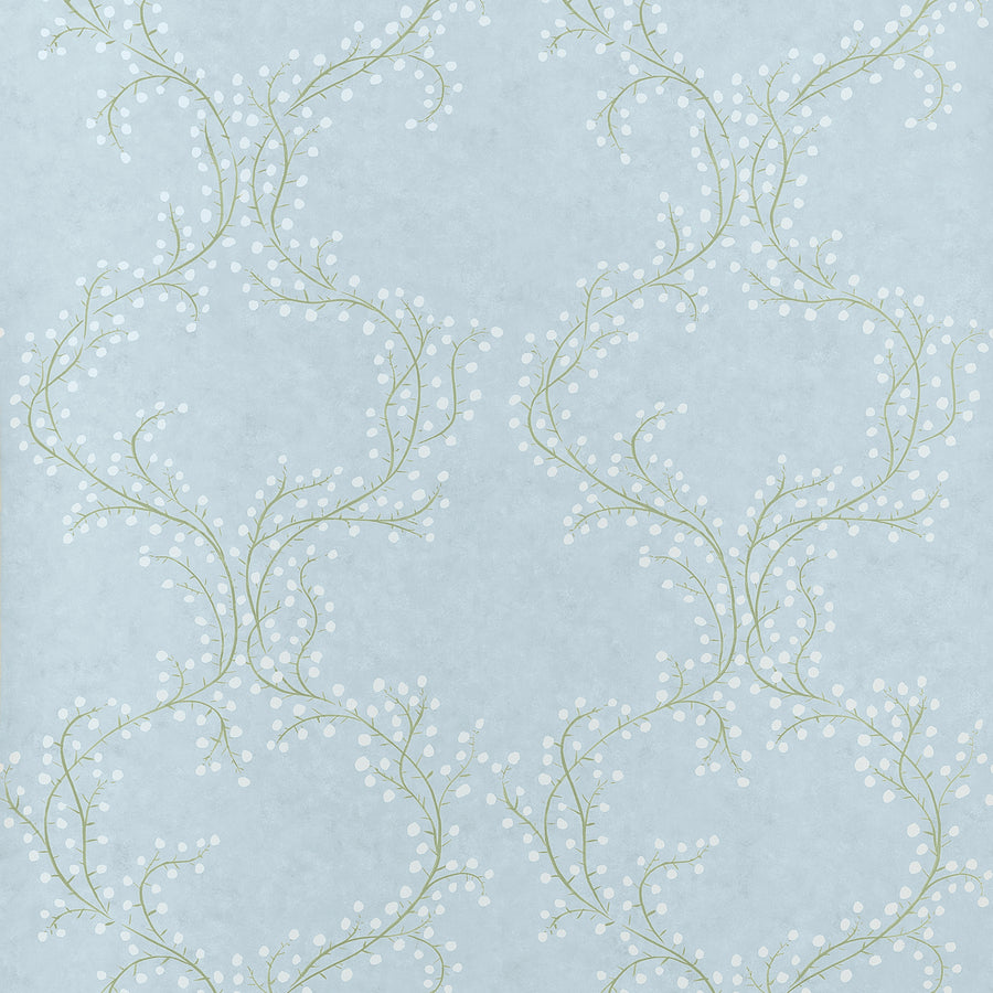 View Thibaut Wallpaper Product# T14641 pattern name Markle Trail color name Spa Blue.