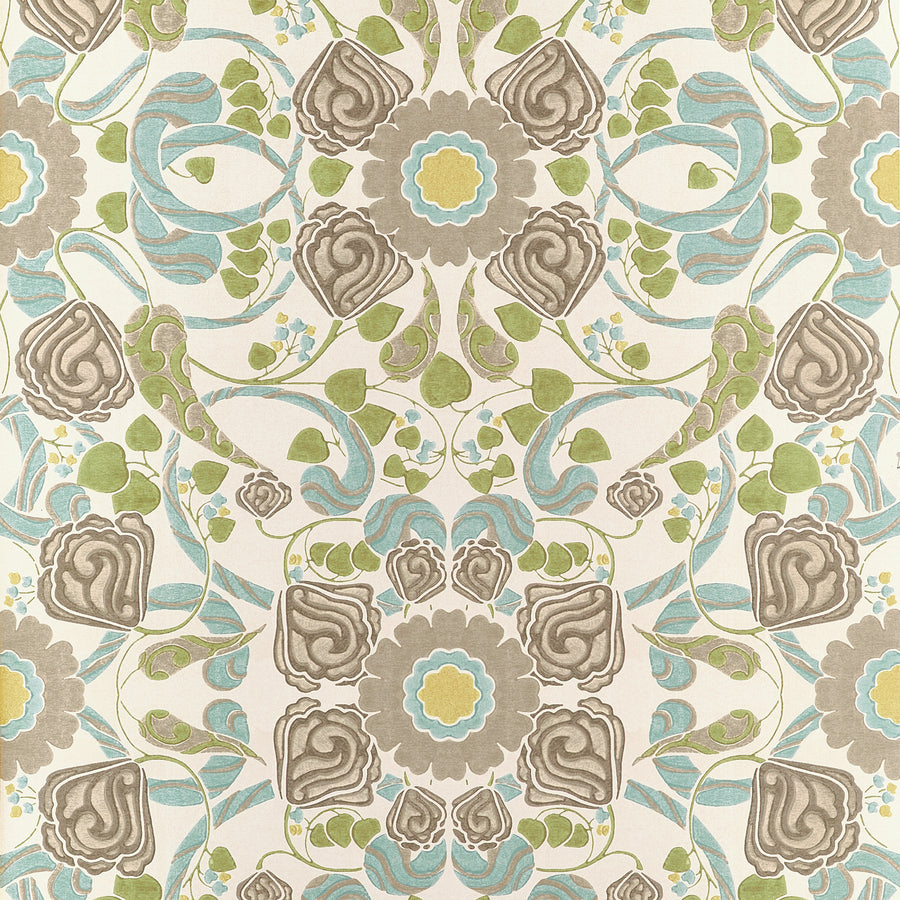 Purchase Thibaut Wallpaper SKU T14648 pattern name Margaux color name Beige and Yellow.