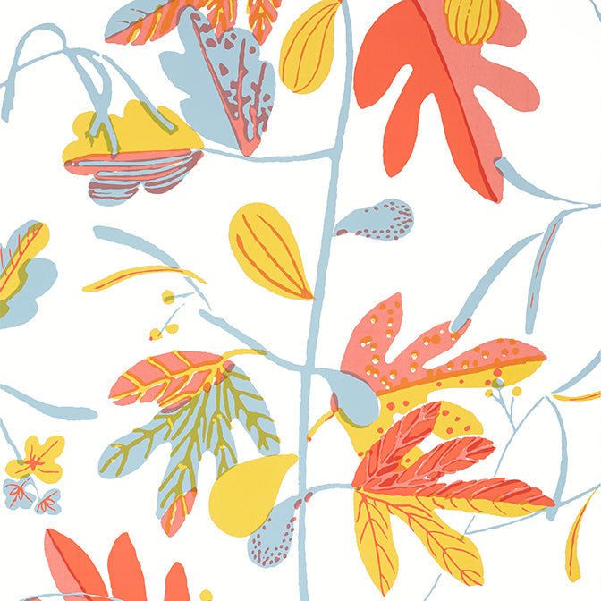 Purchase a sample of T16206 Matisse Leaf, Kismet by Thibaut Wallpaper