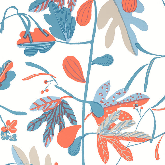 Purchase a sample of T16207 Matisse Leaf, Kismet by Thibaut Wallpaper