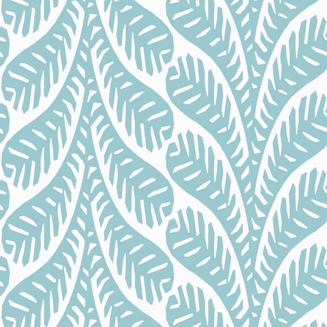 Purchase a sample of T20829 Ginger, Eden Spa Blue by Thibaut Wallpaper