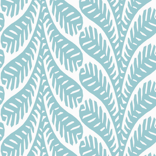 Buy T20829 Ginger Eden Spa Blue by Thibaut Wallpaper