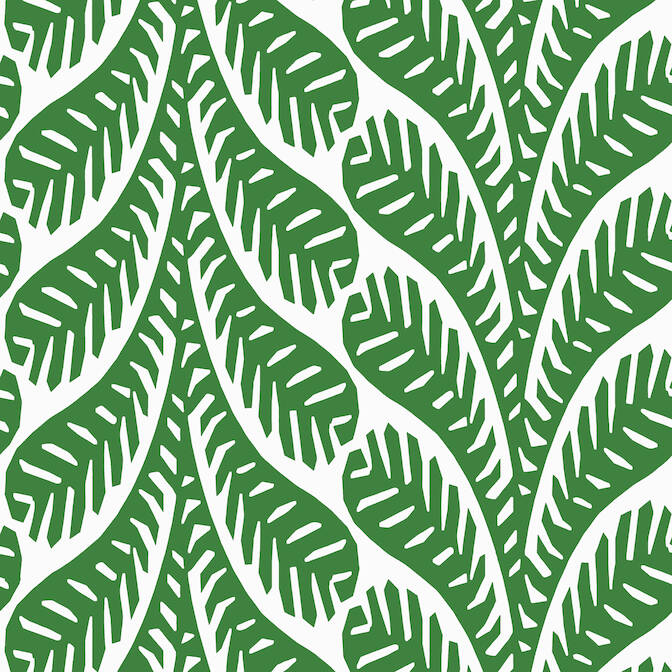 Purchase a sample of T20832 Ginger, Eden Emerald by Thibaut Wallpaper