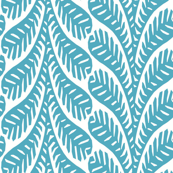 Purchase a sample of T20833 Ginger, Eden Turquoise by Thibaut Wallpaper