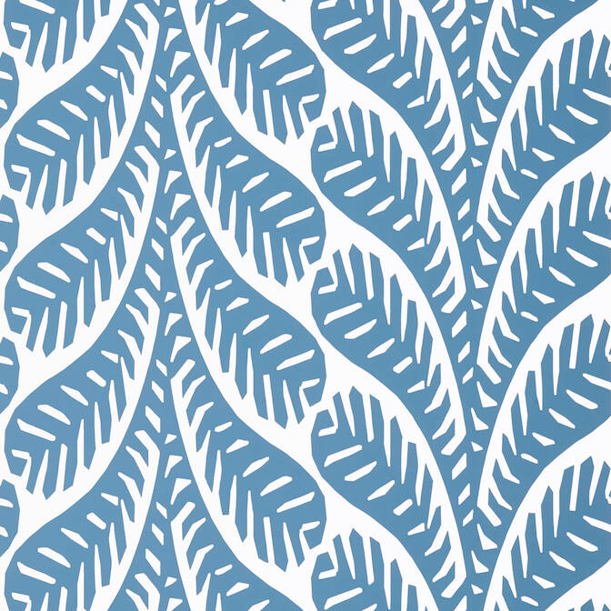 Purchase a sample of T20848 Ginger, Eden Blue by Thibaut Wallpaper