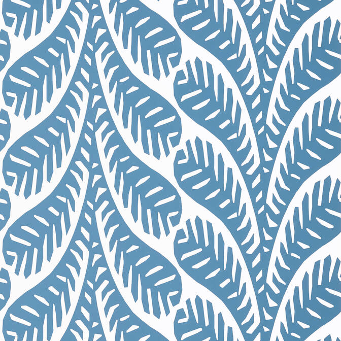 Looking T20848 Ginger Eden Blue by Thibaut Wallpaper