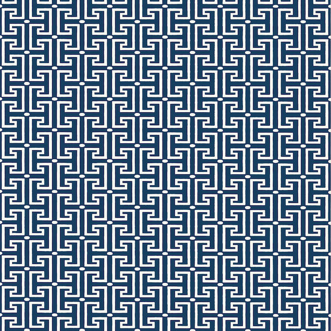 Purchase a sample of T20866 T-Square, Eden Navy and White by Thibaut Wallpaper