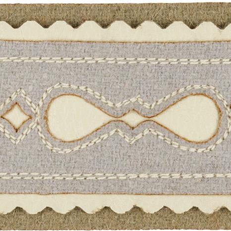 Sample T30718.1106.0 Tyrolean Band Frost Grey Trim Fabric by Kravet Couture