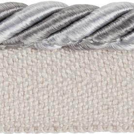 Sample T30738.11.0 Twisted Cord Dove Light Grey Trim Fabric by Kravet Design