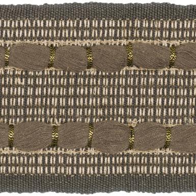 Sample T30750.106.0 Ramble Tape Mink Taupe Trim Fabric by Kravet Design