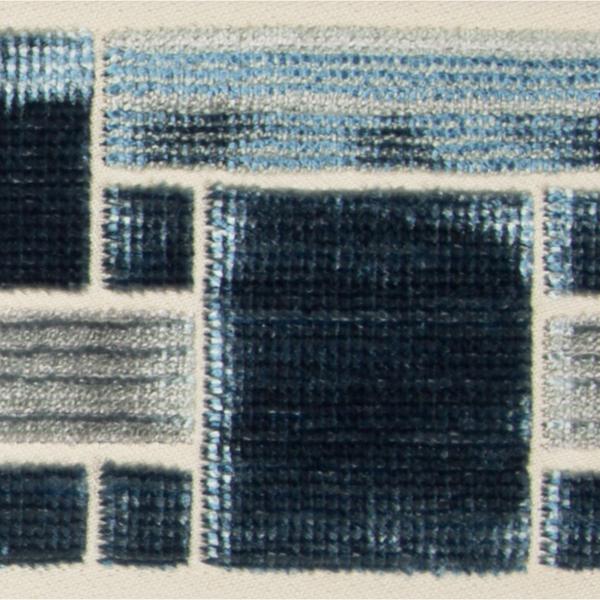 Sample T30780.551.0 Brick Path Indigo Indigo Trim Fabric by Kravet Design