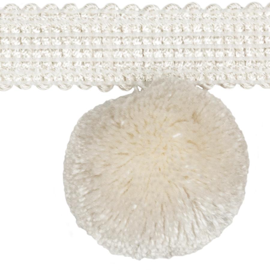 Sample T30827.101.0 Paradise Poms, Ivory by Kravet Couture Fabric