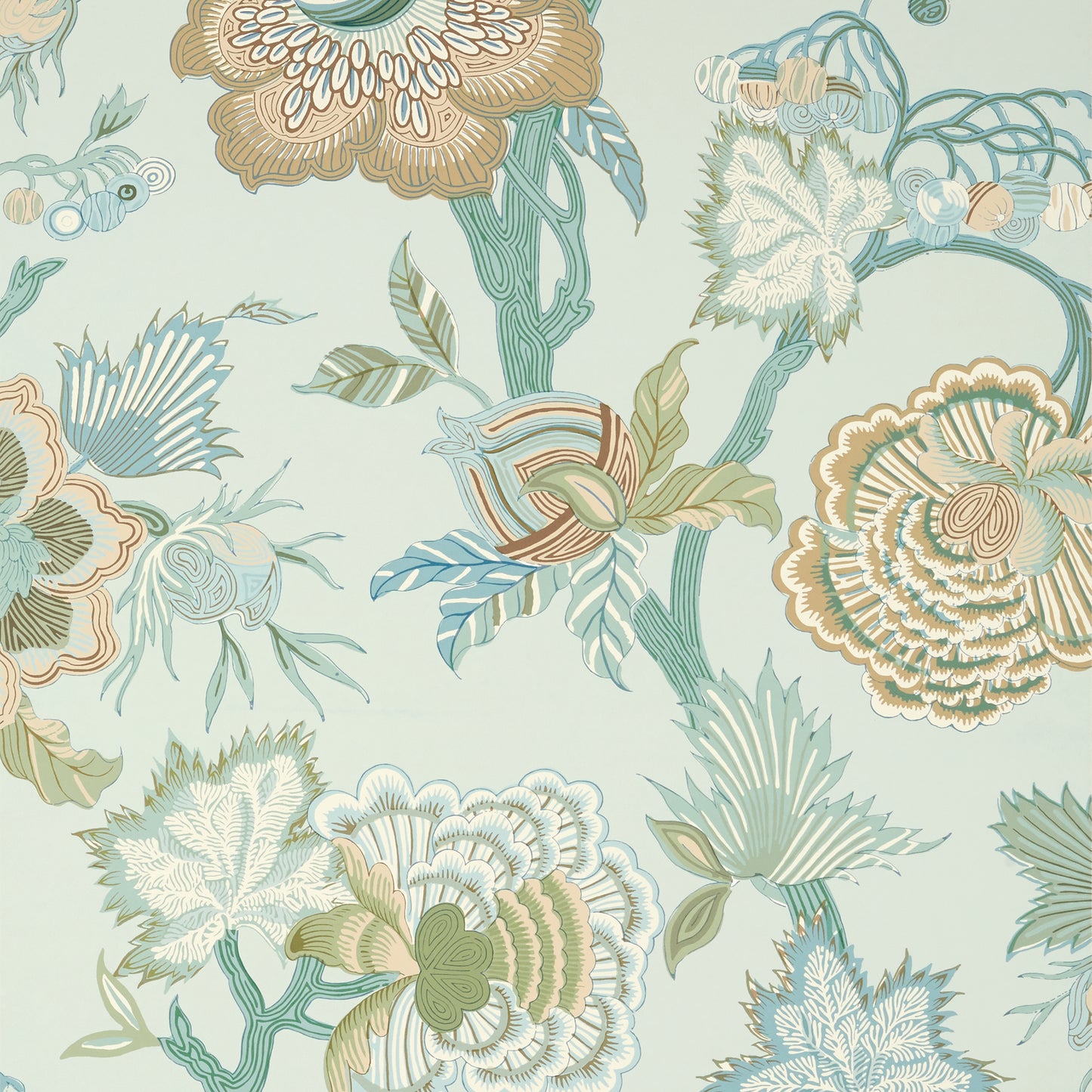 Purchase a sample of T36417 Indienne Jacobean, Indienne by Thibaut Wallpaper