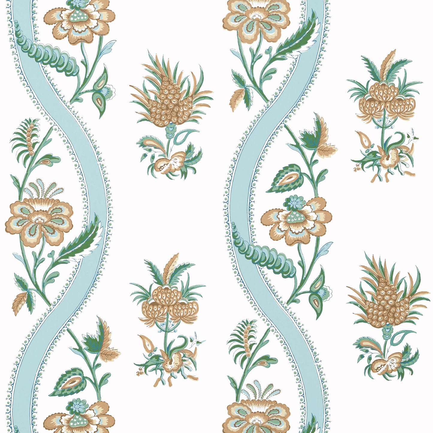 Purchase a sample of T36422 Ribbon Floral, Indienne by Thibaut Wallpaper