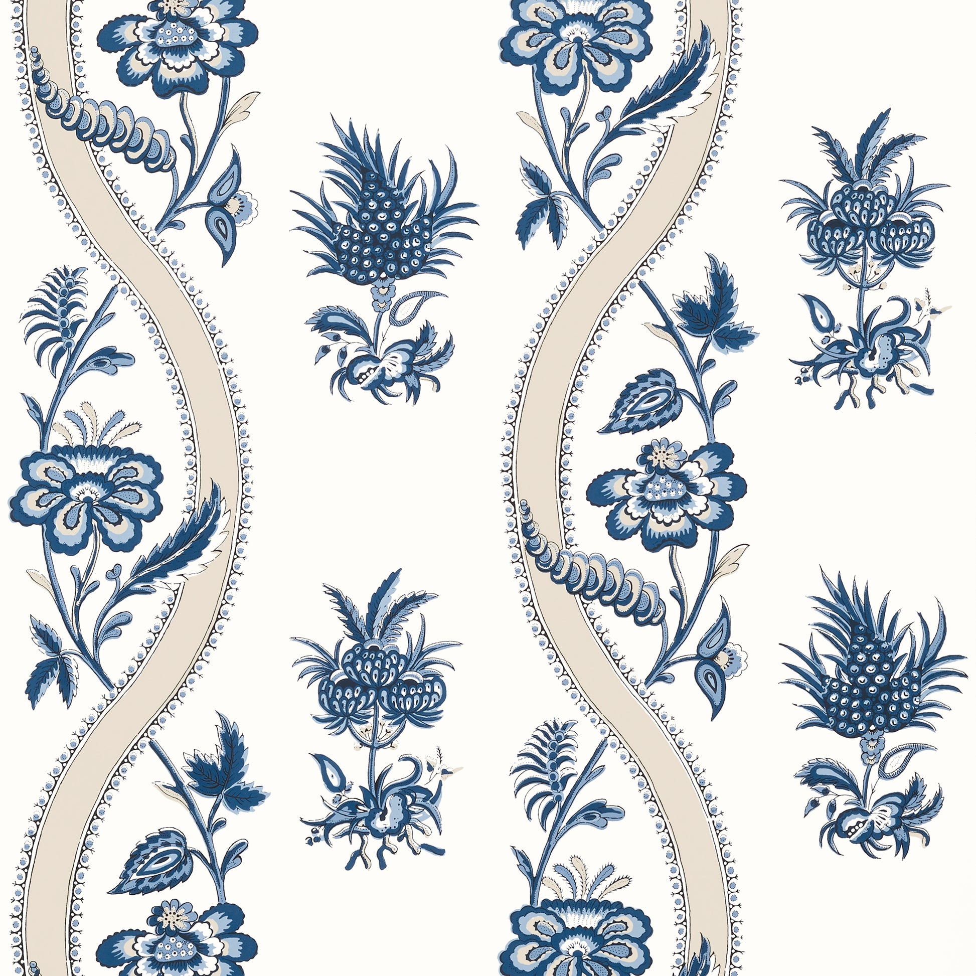 Purchase a sample of T36423 Ribbon Floral, Indienne by Thibaut Wallpaper