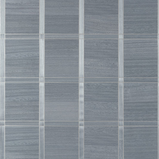 Purchase Thibaut Wallpaper SKU T41004 pattern name Wood Panel color Cadet and Metallic Pewter. 