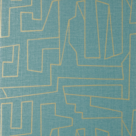 Purchase Thibaut Wallpaper Pattern# T41032 pattern name Matrix color Metallic Gold and Teal. 