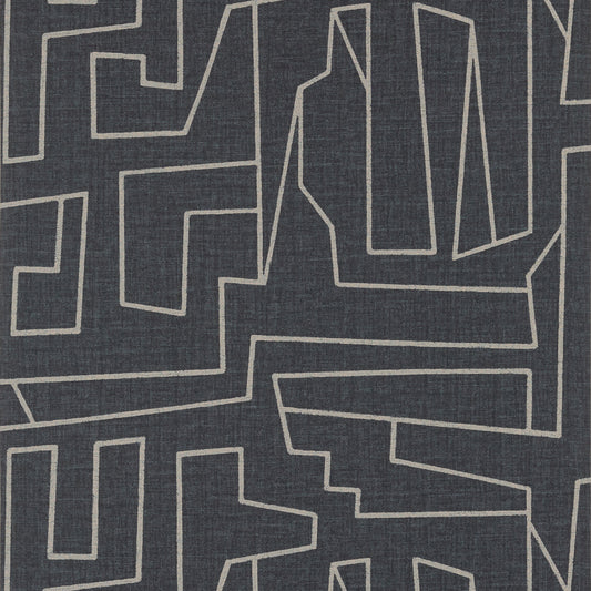Purchase Thibaut Wallpaper Product# T41033 pattern name Matrix color Off White on Black. 