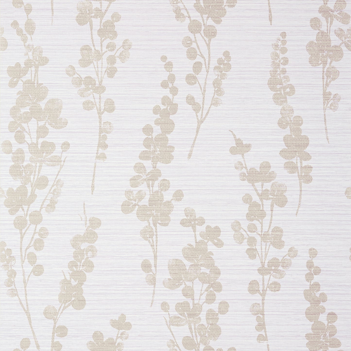 Purchase Thibaut Wallpaper Product# T41052 pattern name Spring Blooms color Metallic Pewter on Lavender. 