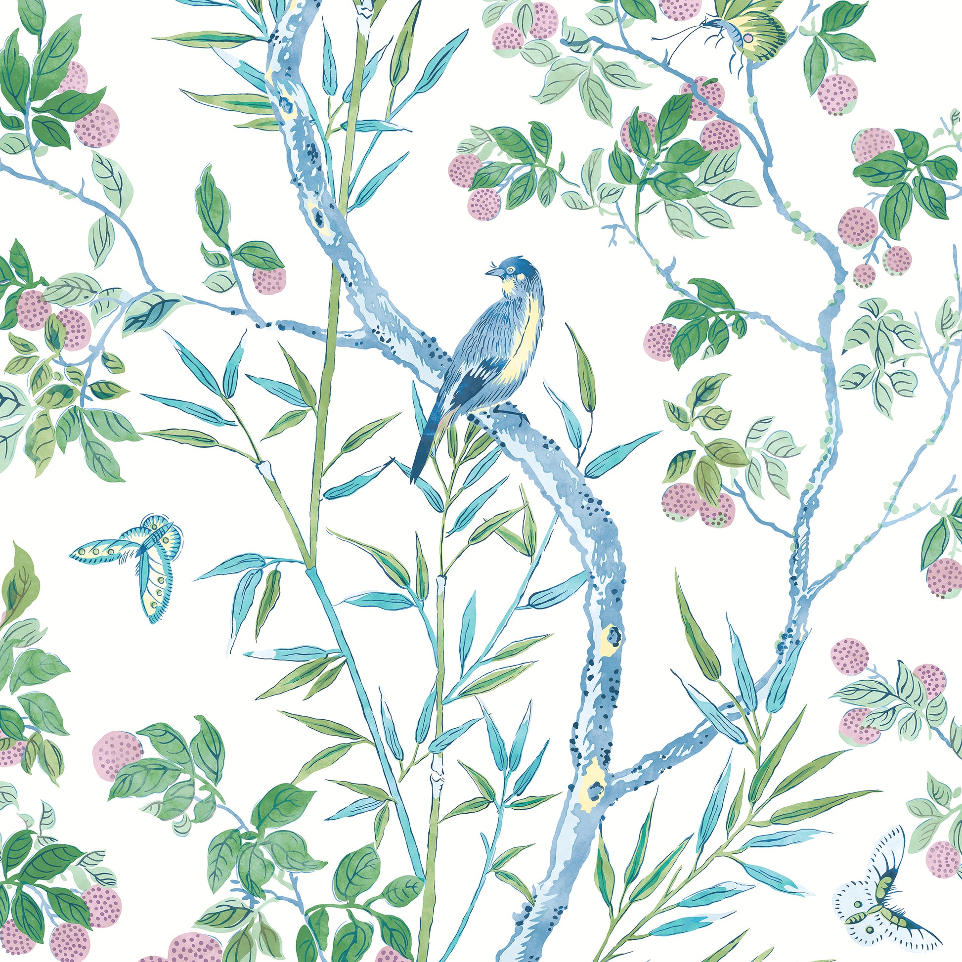 Purchase Thibaut Wallpaper Pattern number T42014 pattern name Claire color Blue and Green. 