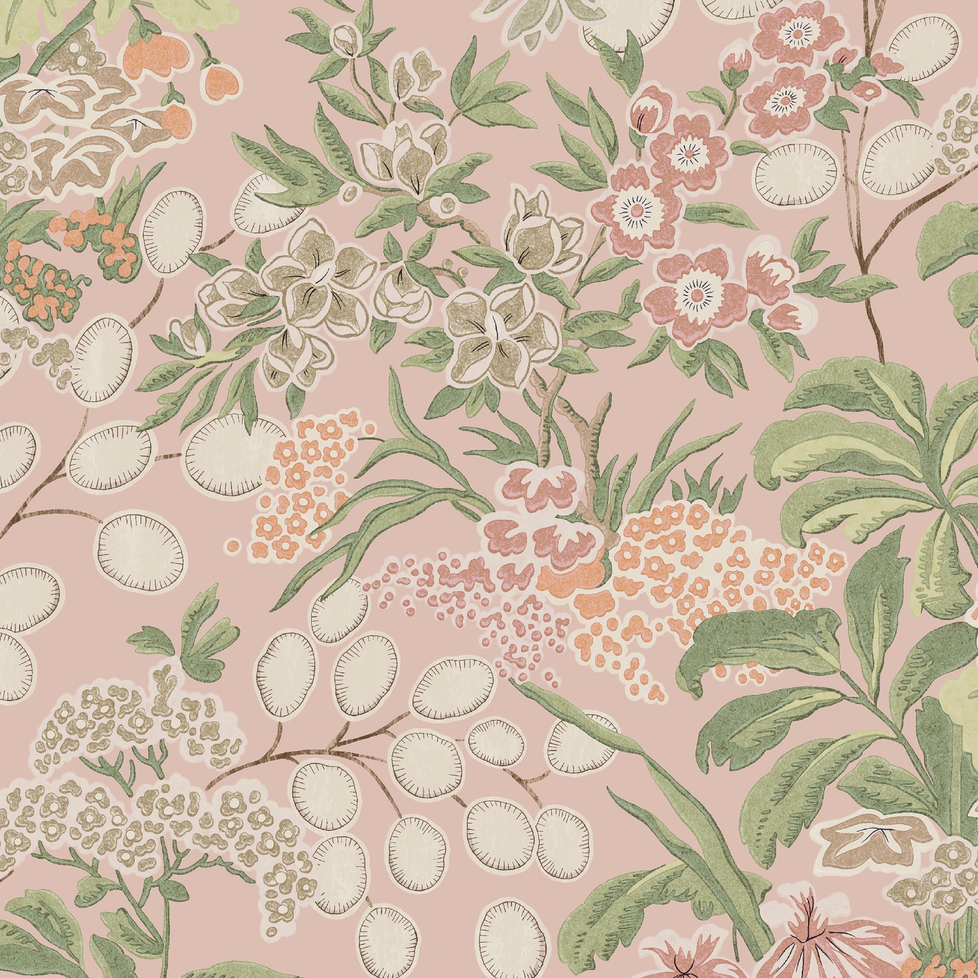 Purchase Thibaut Wallpaper Pattern number T42036 pattern name Meadow color Blush. 