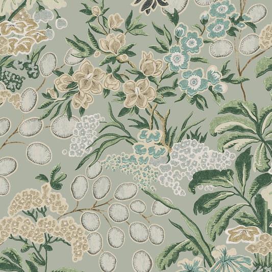 Purchase Thibaut Wallpaper SKU T42039 pattern name Meadow color Sage. 