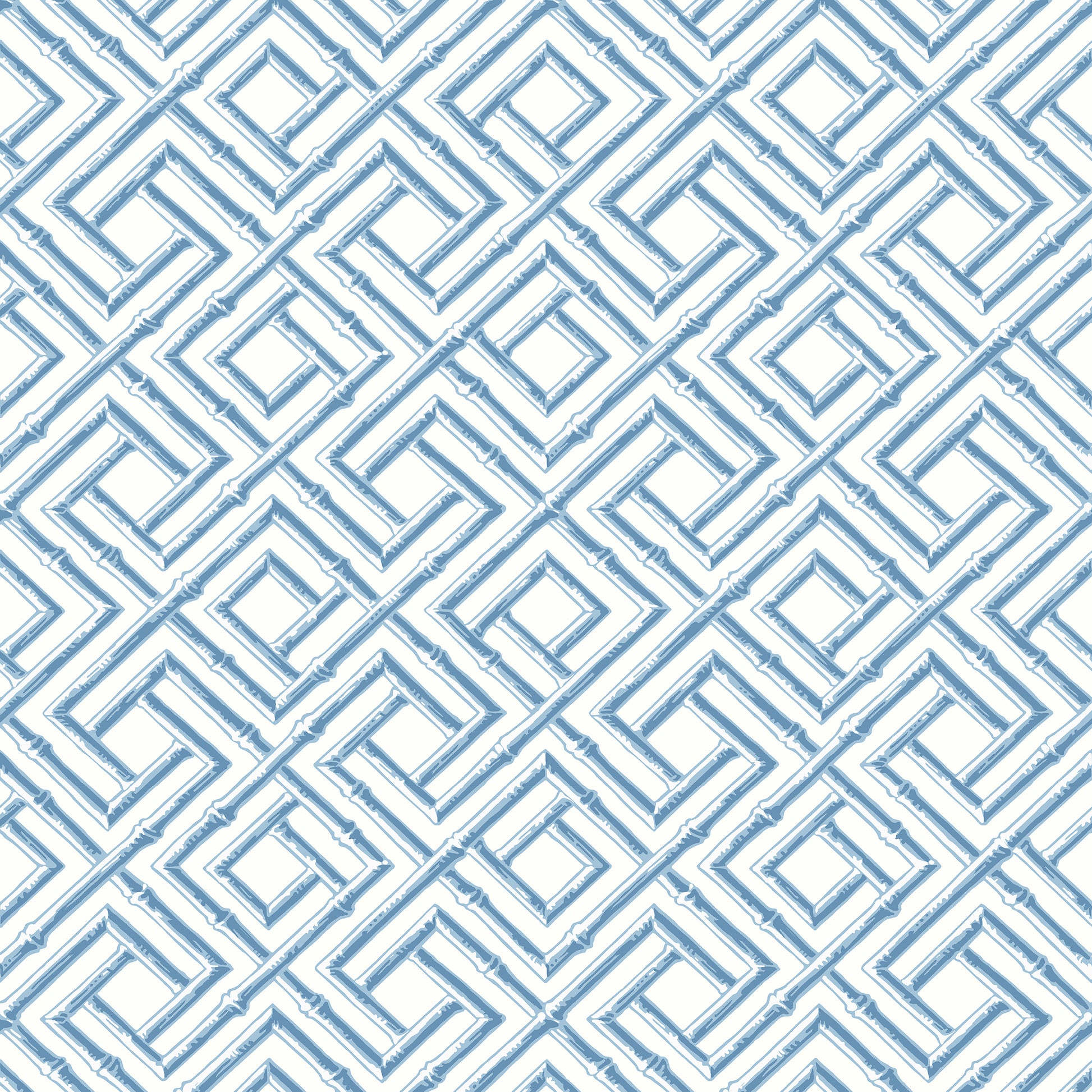 Purchase Thibaut Wallpaper SKU# T42048 pattern name French Lattice color Blue. 
