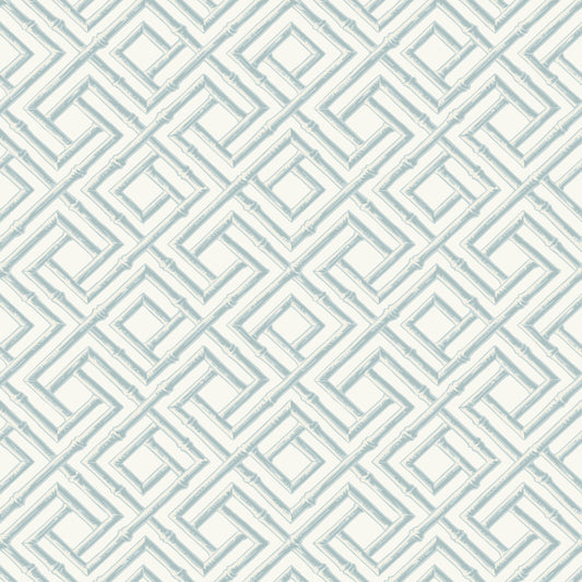 Purchase Thibaut Wallpaper Product# T42050 pattern name French Lattice color Spa Blue. 