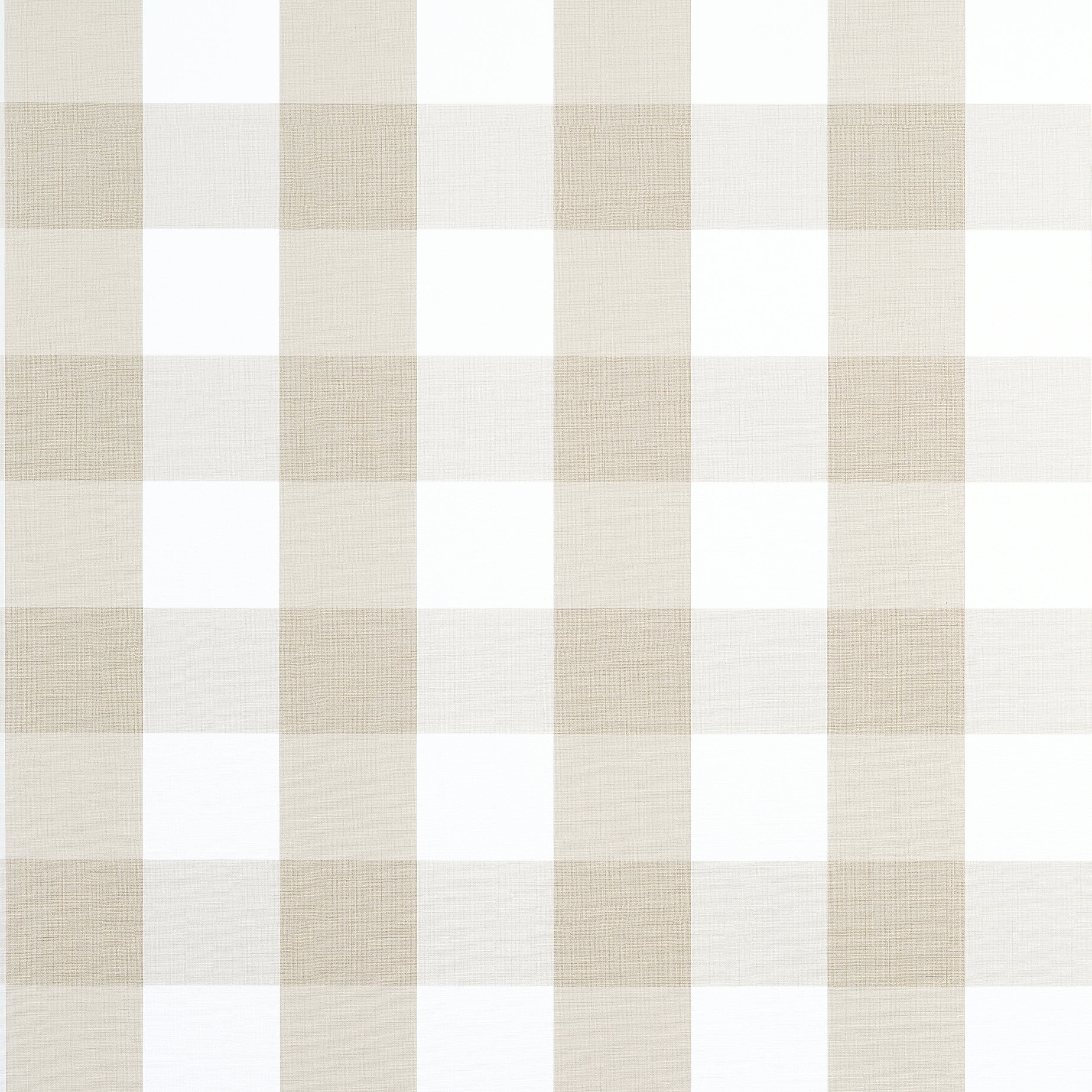 T44079 | Stripes & Checks Resource, Buffalo Check, Beige - Thibaut Wal