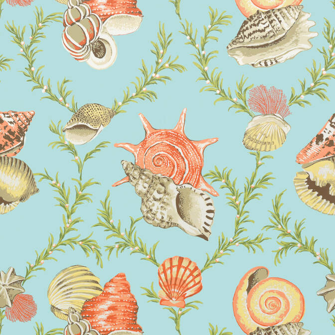 Save T5746 Sumba Shell Biscayne Thibaut Wallpaper