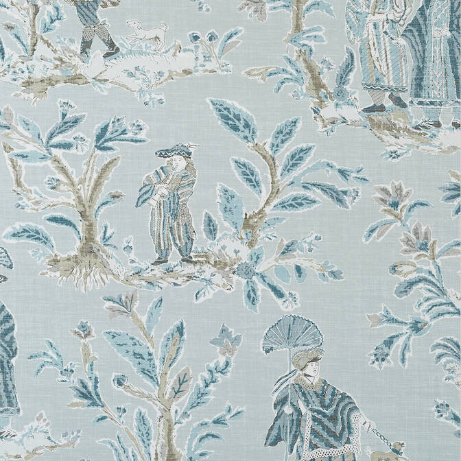 Search T72575 Royale Toile Chestnut Hill Thibaut Wallpaper
