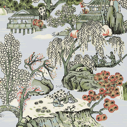 Purchase T75460 Asian Scenic Dynasty Thibaut Wallpaper